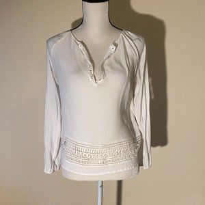 Sheer White Flowing Piratecore Top